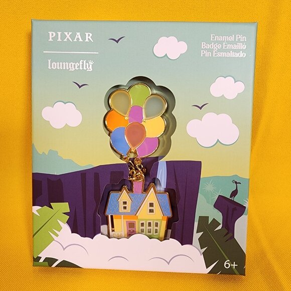 Loungefly Disney Pixar Up Balloon House Carl & Ellie's LE 3" Enamel Pin NEW - Picture 1 of 9